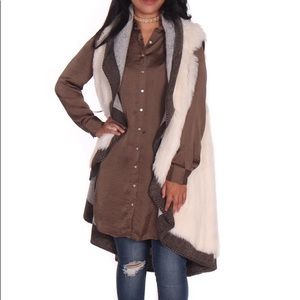 SOLD Natalia Romano Gigi Fur Drape Vest